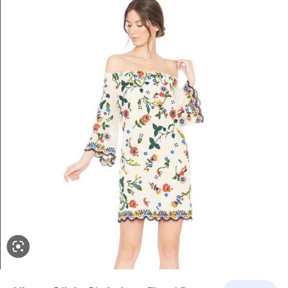 Alice + Olivia embroidered floral dress